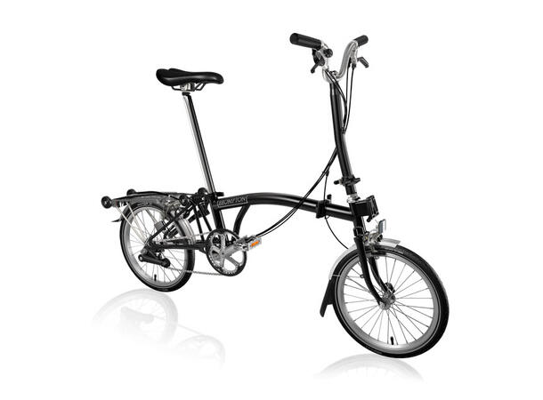 Brompton M6R Sammenleggbar sykkel 6 gir, 12.2kg, stålramme, Black