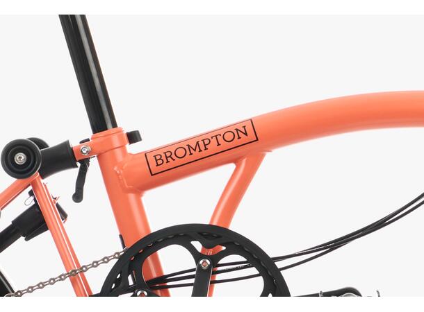 Brompton H6R Sammenleggbar sykkel 6 gir, 12.3kg, stålramme, Fire Coral